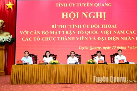 Bí thư Tỉnh ủy Tuyên Quang đối thoại với cán bộ MTTQ các cấp, các tổ chức thành viên và đại diện Nhân dân